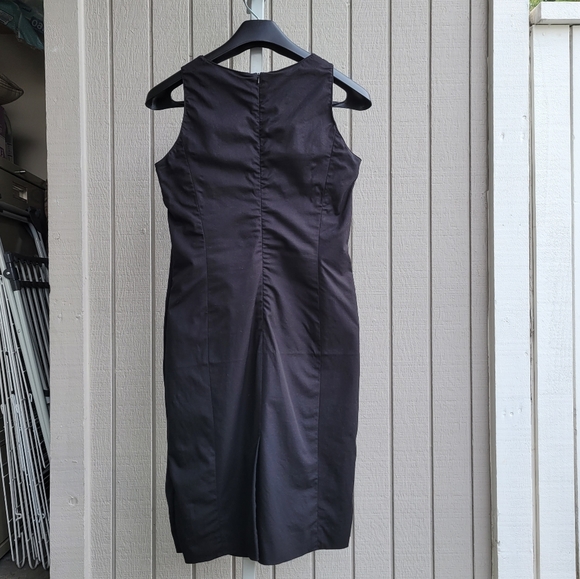 Y2K Sleeveless Cotton Stretch Dress EUC | Ladies 12 Black Jones New York - Picture 9 of 14